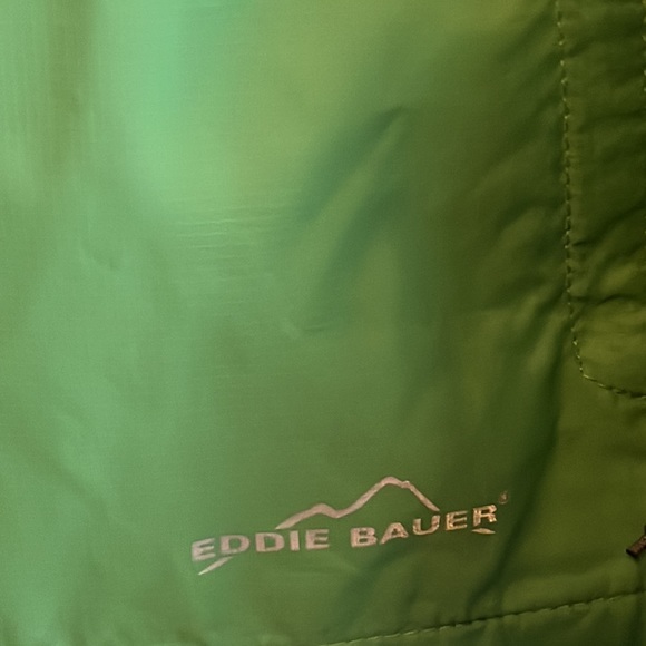 NWOT Eddie Bauer Green Hooded Full Zip Windbreaker/Rain Coat Size S - Picture 6 of 13